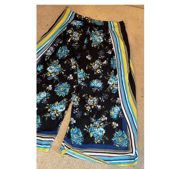 NWT Ashley Stewart Floral High Waist Palazzo Pants - Picture 5 of 7
